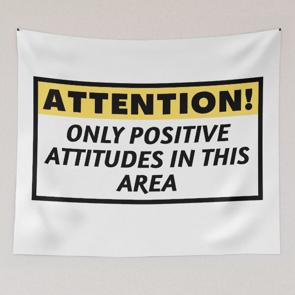 Item preview, Attention Only Positive Attitudes in This Area  designed and sold by KingsManKind.