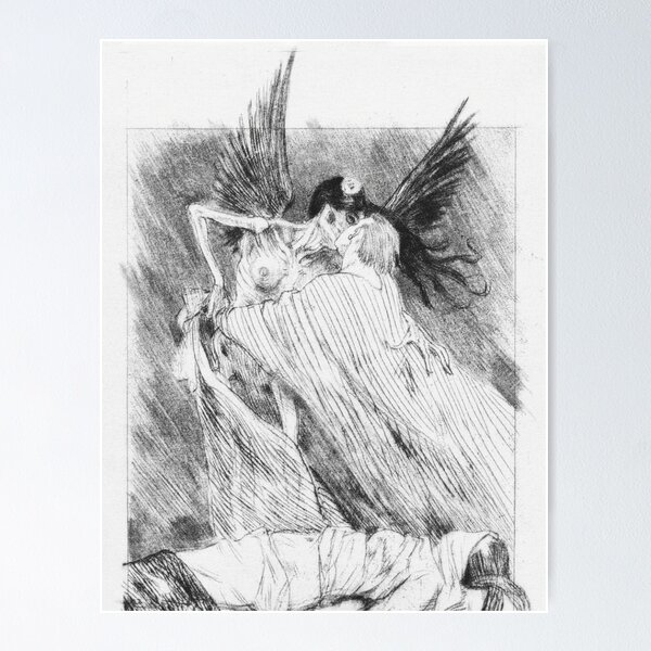 Artikel-Vorschau von Kisses of Death - Félicien Rops , designt und verkauft von Vintage Designs +.