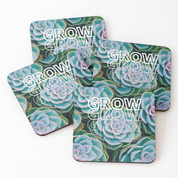 Item preview, GROW (above) - Vibrant Green Succulents designed and sold by AliceSLee.