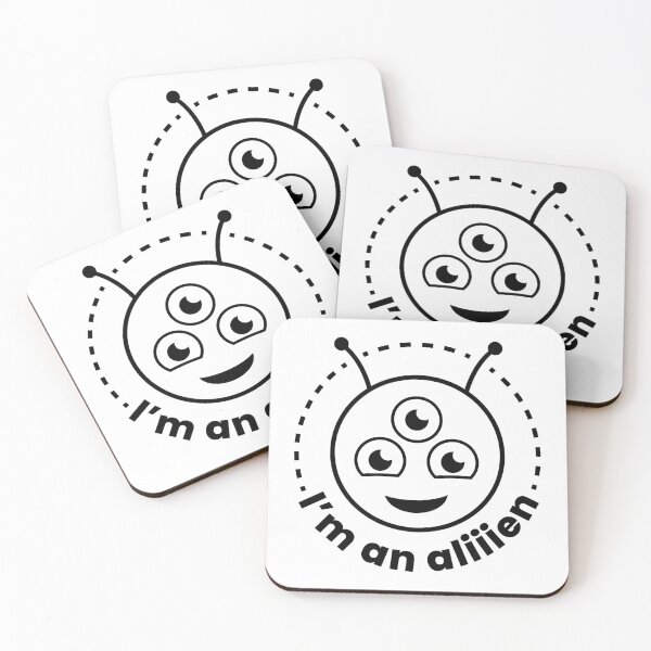 Item preview, I'm an aliiien | Funny alien (BLACK DESIGN) designed and sold by EleannaInSpace.