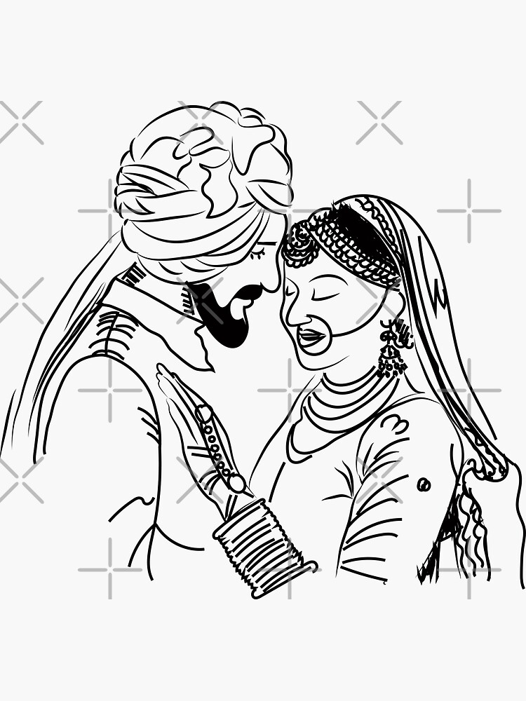 Sketch Indian Wedding Vector & Photo (Free Trial) | Bigstock