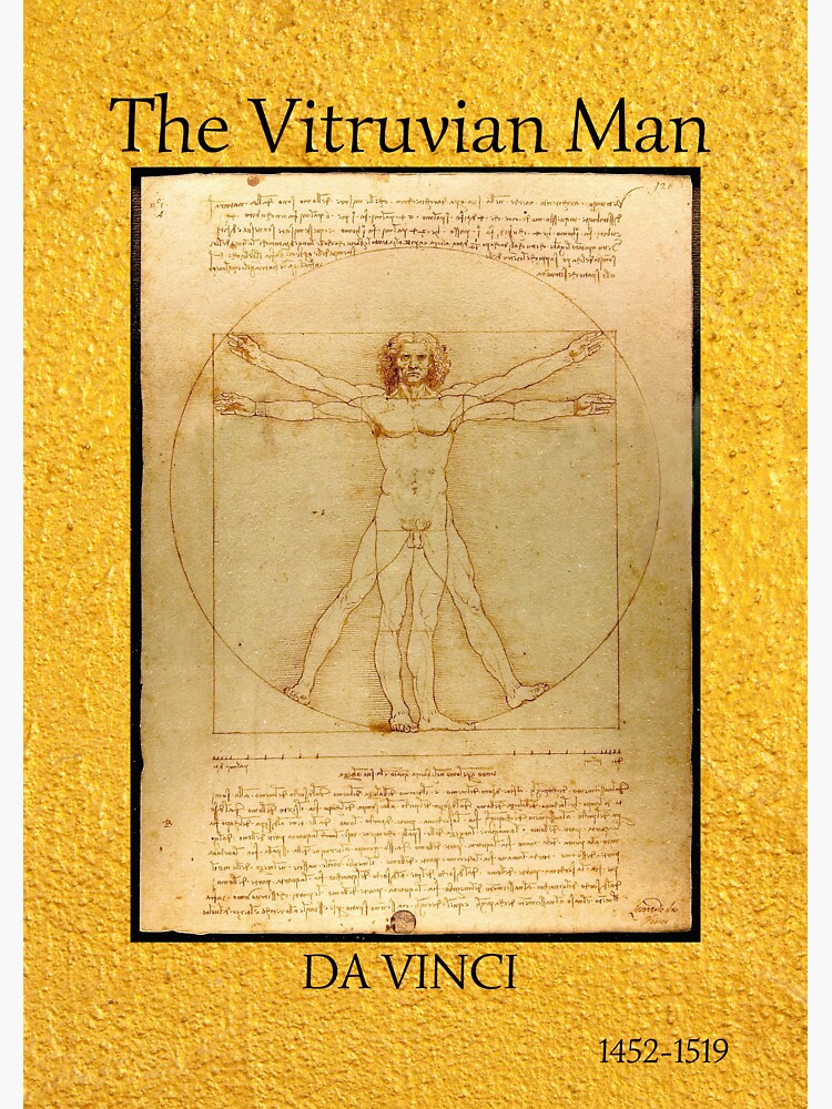 "The Vitruvian ManLeonard Da Vinci1490" Sticker for Sale by