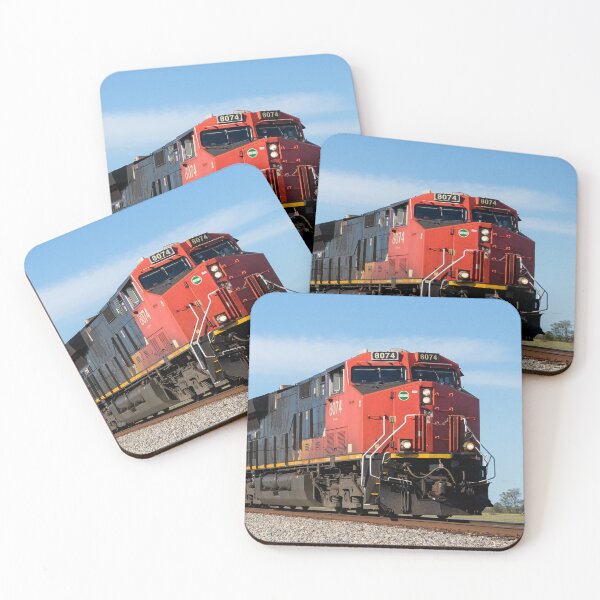 Item preview, Orange Black Diesel Locomotive Train Railroad Engine designed and sold by TheTrainRoom.
