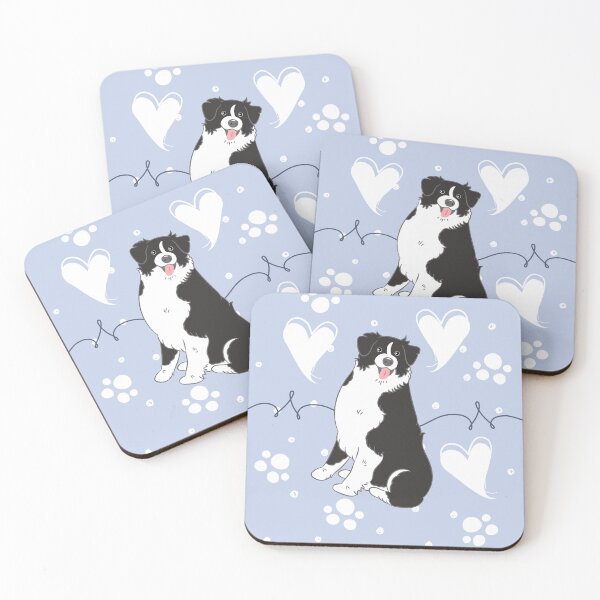 Item preview, LOVE Black White Australian Shepherd designed and sold by Lulupainting.