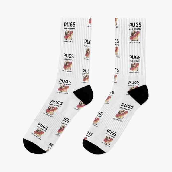 Item preview, pugs make me happy you not so much designed and sold by yusufdehbi.