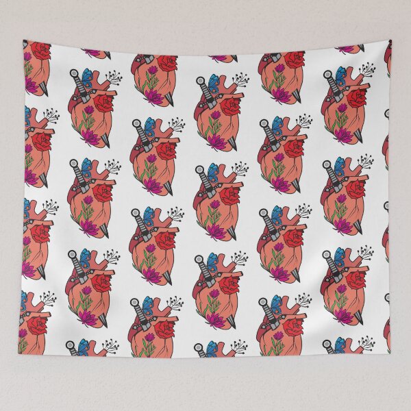 Item preview, The human heart and roses are pierced with a dagger designed and sold by 397HOUSE Your happy time.