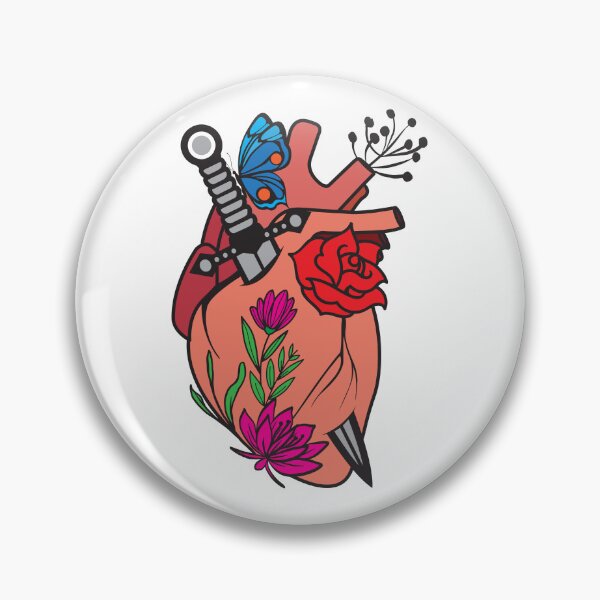 Item preview, The human heart and roses are pierced with a dagger designed and sold by 397HOUSE Your happy time.