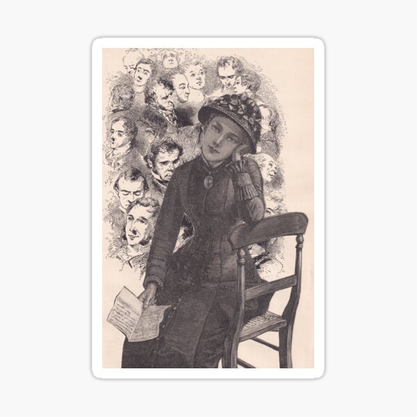 'Secret Admirer' vintage collage Sticker