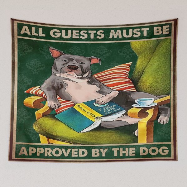 Item preview, All Guests Must Be Approved By The Dog Pit Bull designed and sold by CarlaHerold.