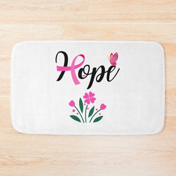 Item preview, Hope lettering design with Pink Ribbon,Butterfly and  Flowers designed and sold by CuteIdeaArt.