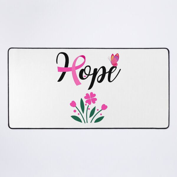 Item preview, Hope lettering design with Pink Ribbon,Butterfly and Flowers designed and sold by CuteIdeaArt.