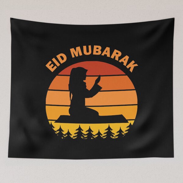 Item preview, Eid Mubarak Happy Eid al-Fitr al-Adha Ramadan Kareem Woman Pray Dawn Dusk Gift   designed and sold by ArcuteDesign.