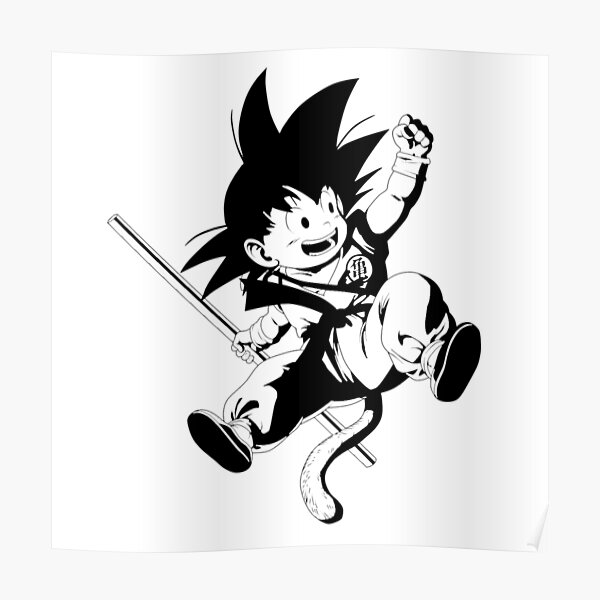 Póster «niño goku blanco y negro» de ProductAnime | Redbubble Póster «niño goku blanco y negro» de ProductAnime | Redbubble