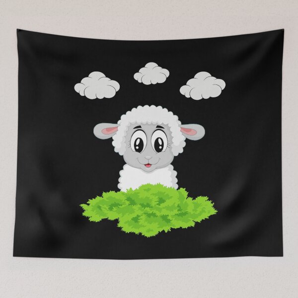 Item preview, Cute White Big Eyes Lamb Eid al-Adha Mubarak Hajj Mabroor   designed and sold by ArcuteDesign.