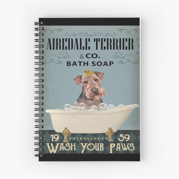Item preview, Airedale Terrier And Co Bath Soap Wash Your Paws designed and sold by CarlaHerold.