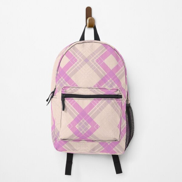 Item preview, Light purple & grey check stripes over Tan cream,background designed and sold by NadineMay.