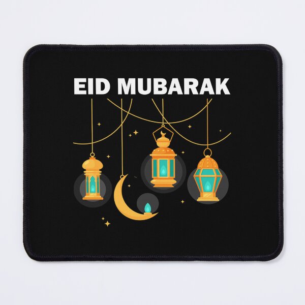 Item preview, Eid Mubarak Happy Eid al-Fitr al-Adha Ramadan Kareem Yellow Lantern Fanous Crescent Gift (1) designed and sold by ArcuteDesign.