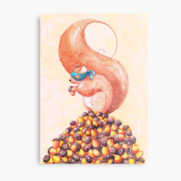 The Bandit Squirrel Metal Print