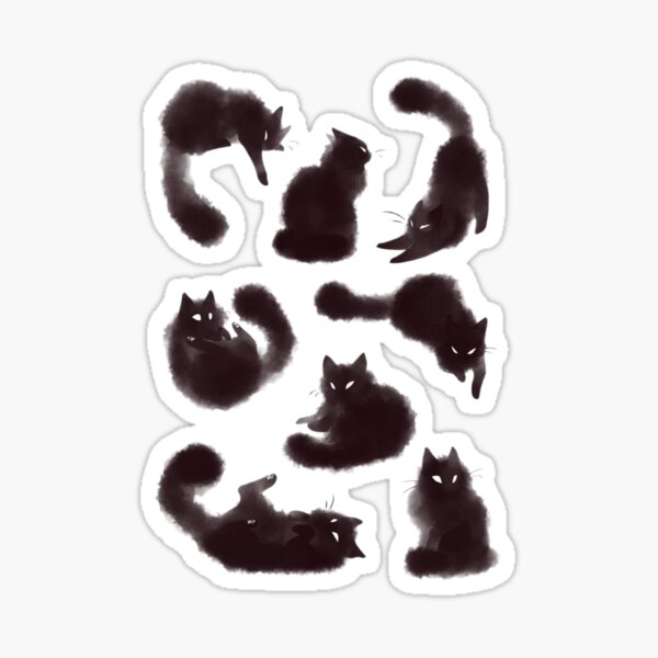 Soot sprite cats Sticker