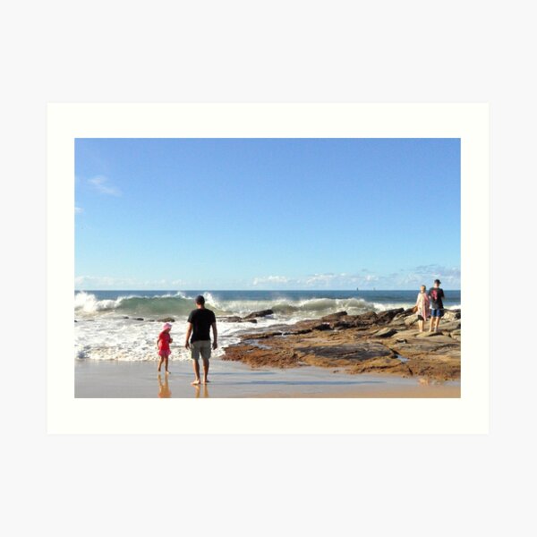 Taking dad for a walk Art Print