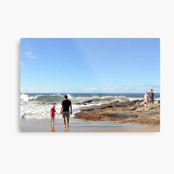 Taking dad for a walk Metal Print