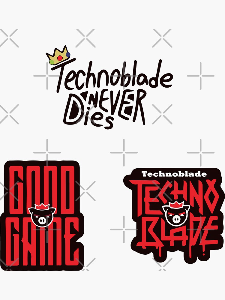 technoblade logo  Sticker for Sale by Angelicaves
