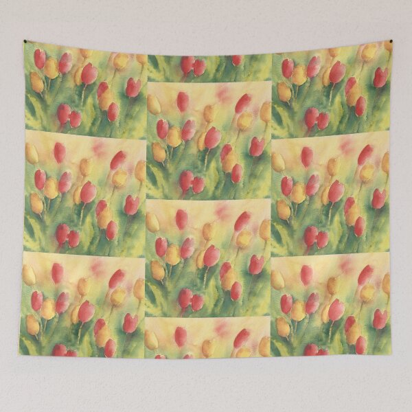 Item preview, Red and yellow tulips designed and sold by jayne gaze.