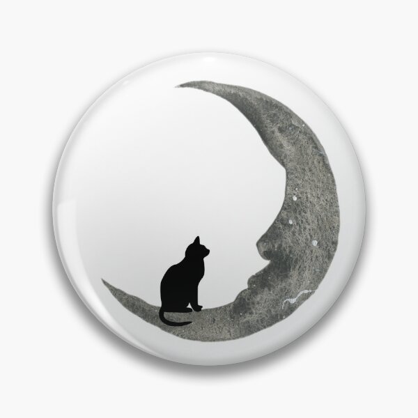 Item preview, Black Cat Sitting On Moon | Celestial Witchy Night Design:  designed and sold by LifeAndWonder.