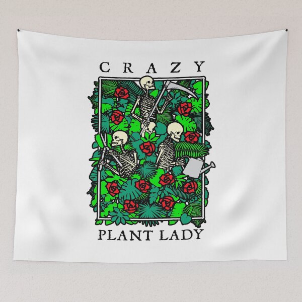 Item preview, Crazy Plant Lady Gothic Gardening Lover Skeleton Gardener designed and sold by GrandeDuc.