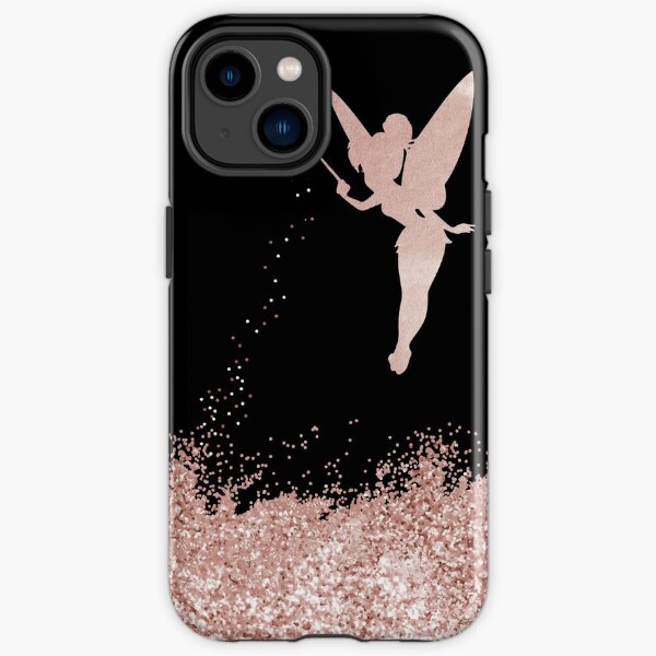 Rosa Tinkerbell Magic Gold Glitter, süße Fee Gold Glitter, rosa Fee Pastell Glitter, Fee Rose Gold Glitter, Fee Glitter, Sterne iPhone Robuste Hülle