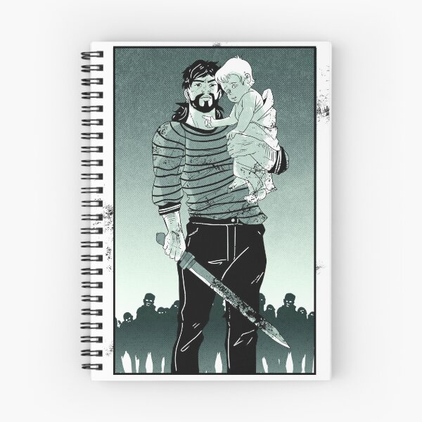 Item preview, Zombie apocalypse father and baby son designed and sold by Monochromestore.