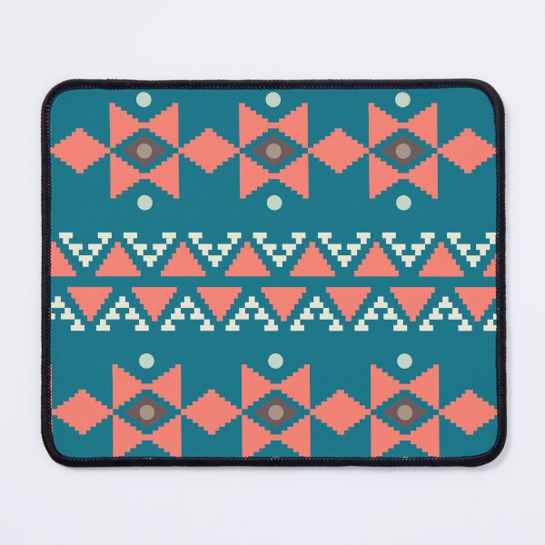 Item preview, Geometric Triangles Compilation in Rose Gold and Blue - Multicolor Boho Motif designed and sold by Yeldiz.