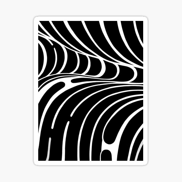 "BLACK AND WHITE." Sticker for Sale by jamesbruno778 Redbubble