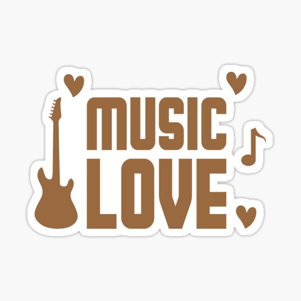 "Music Love" Sticker for Sale by kalitdesigns Redbubble