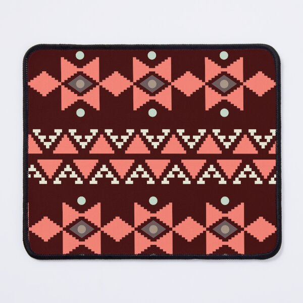 Item preview, Geometric Triangles Compilation in Rose Gold and Dark Red - Multicolor Boho Motif designed and sold by Yeldiz.