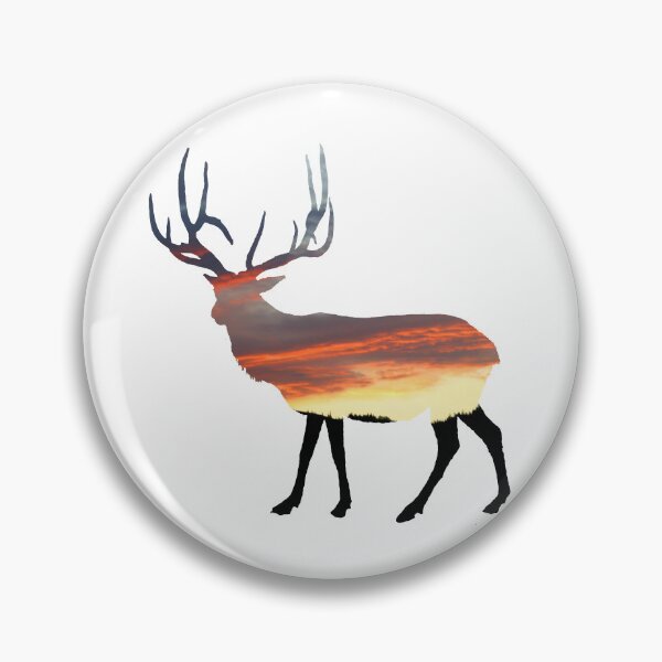 Item preview, Bull elk mountain sunset  designed and sold by Saltypro.