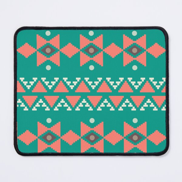 Item preview, Geometric Triangles Compilation in Rose Gold and Light Blue - Multicolor Boho Motif designed and sold by Yeldiz.