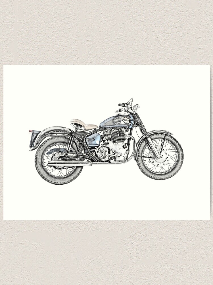 1967 Royal Enfield Interceptor 750 Motorcycle Art Print