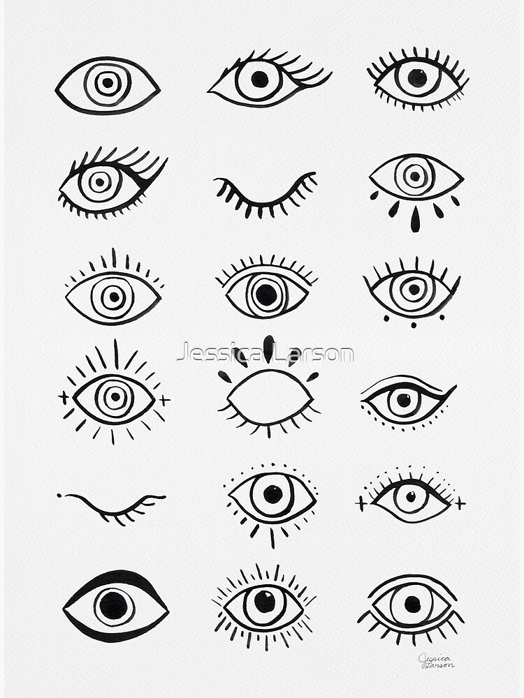 drawings of evil eyes