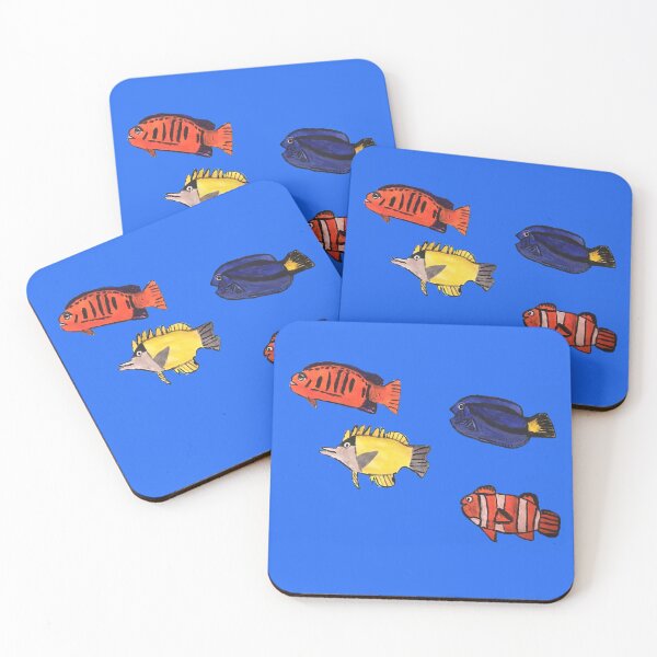 Item preview, Bright colorful fish swimming  designed and sold by Rachel the Artist .