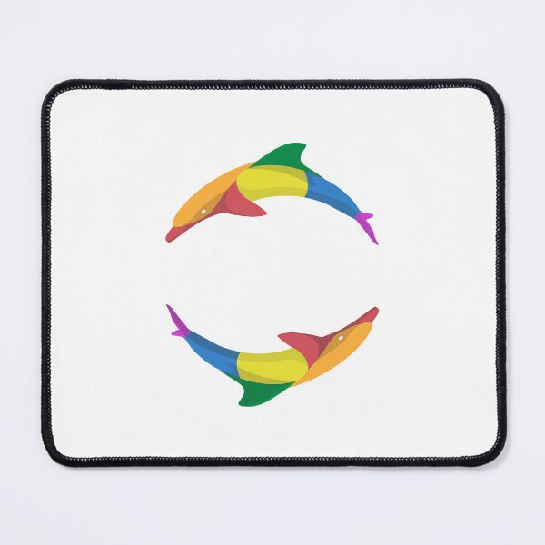 Item preview, Two Dolphins Rainbow Colorful designed and sold by Teenker.