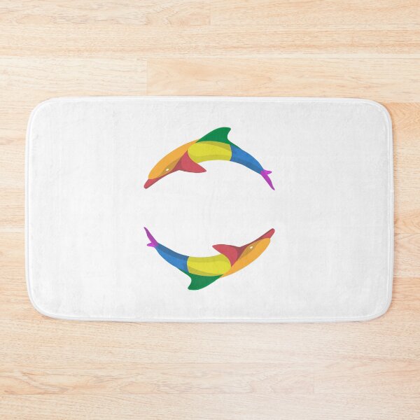 Item preview, Two Dolphins Rainbow Colorful designed and sold by Teenker.