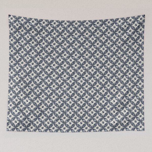 Item preview, Mid-century modern check beige & blue grey check  / Portuguese sidewalk / Calçada portuguesa designed and sold by pakanta.