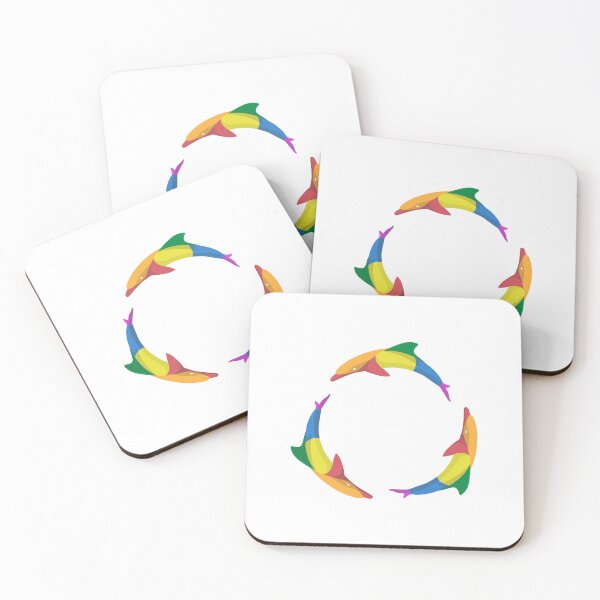 Item preview, Three Dolphins Circle Rainbow Colorful designed and sold by Teenker.