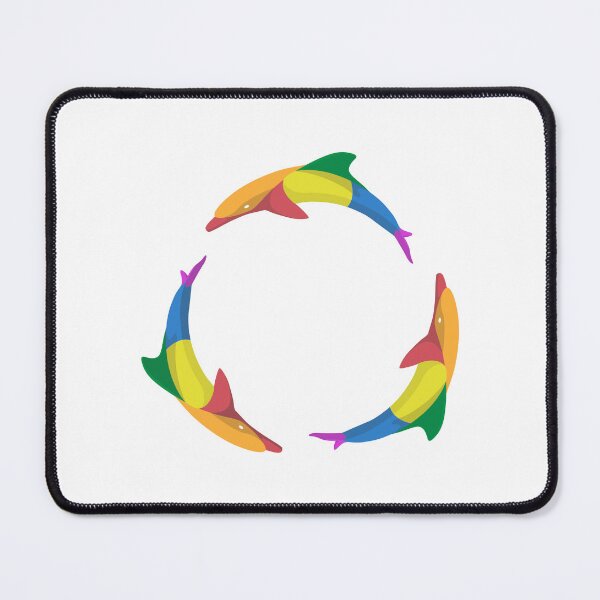 Item preview, Three Dolphins Circle Rainbow Colorful designed and sold by Teenker.