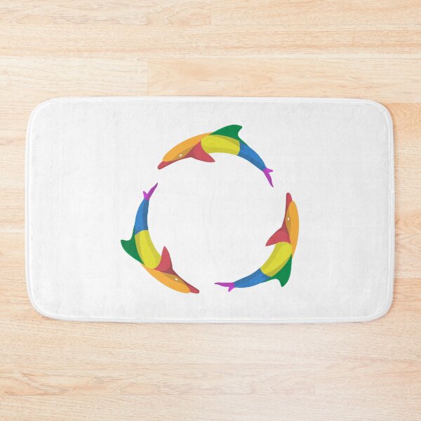 Item preview, Three Dolphins Circle Rainbow Colorful designed and sold by Teenker.