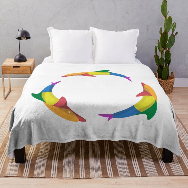 Item preview, Three Dolphins Circle Rainbow Colorful designed and sold by Teenker.