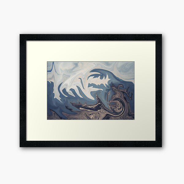 Blue Framed Art Print