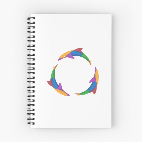 Item preview, Three Dolphins Circle Color Rainbow designed and sold by Teenker.