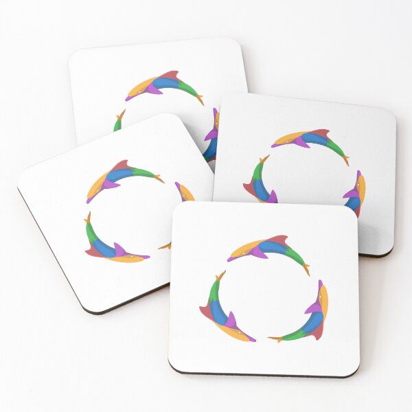 Item preview, Three Dolphins Circle Color Rainbow designed and sold by Teenker.